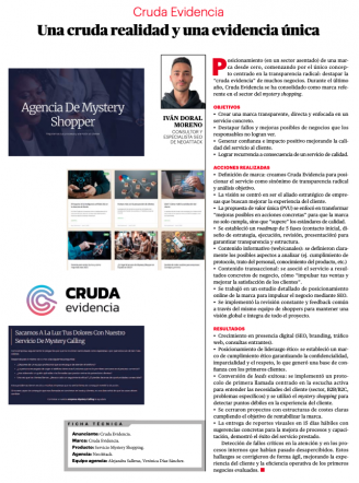 Cruda Evidencia se presenta a los Premios IPMARK en la categoría 'Top Posicionamiento' con NeoAttack como aliado estraté