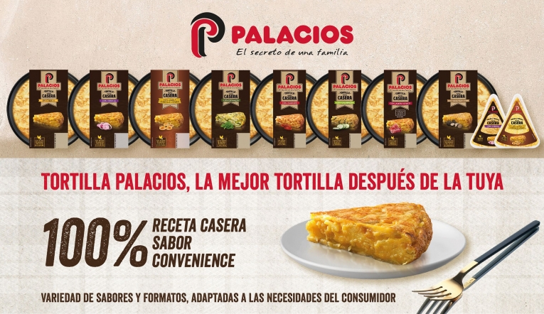 Nueva imagen en la gama Tortillas Palacios Receta Casera