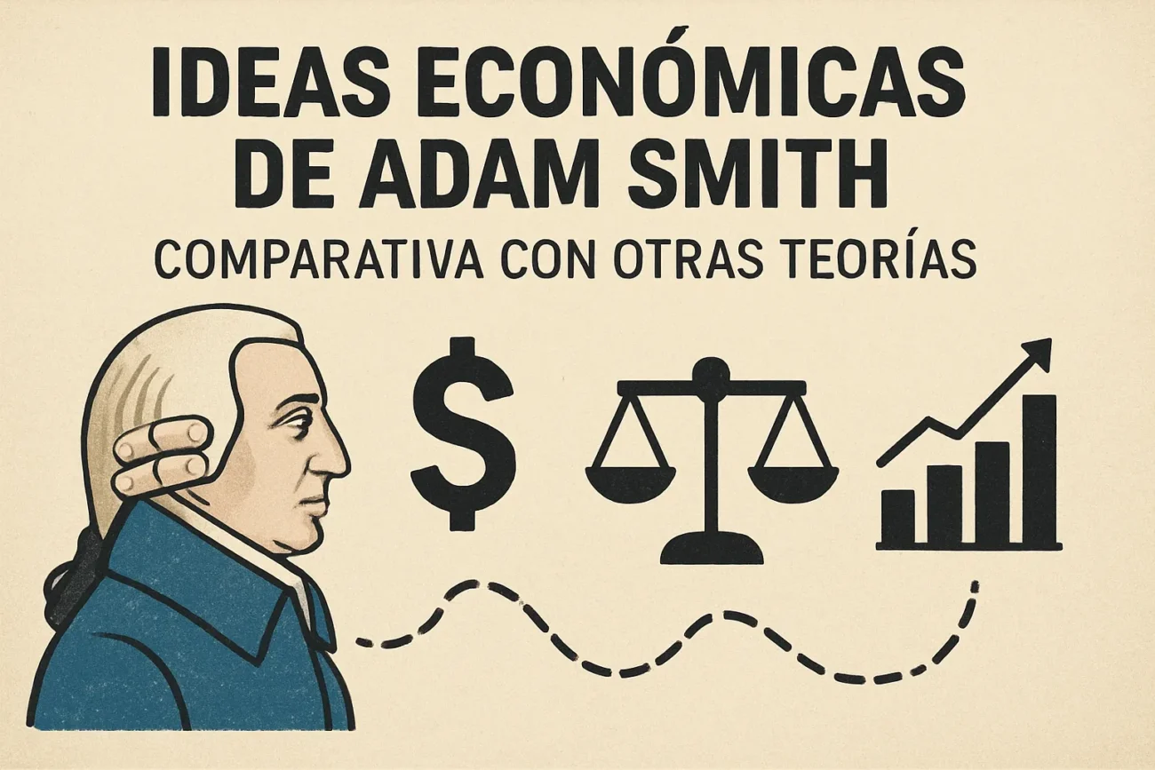 ideas económicas de Adam Smith comparativa con otras teorías