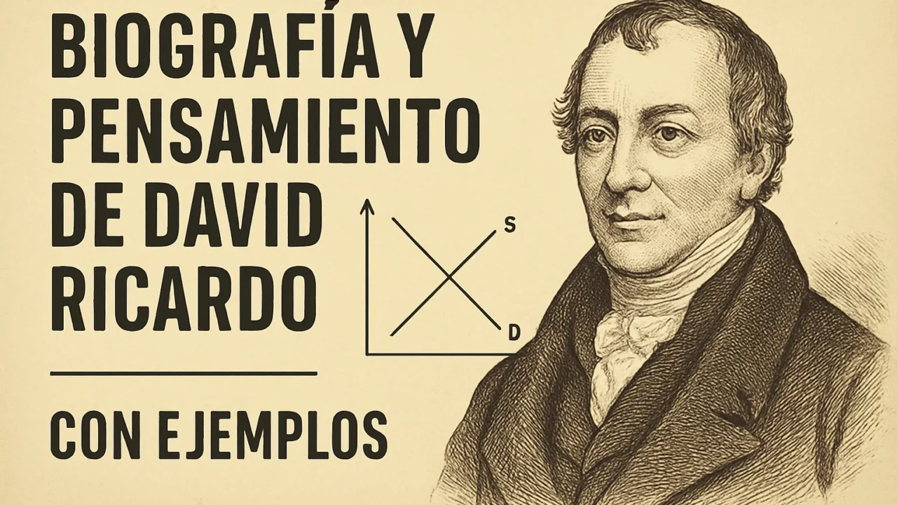 Biografía y pensamiento de David Ricardo con ejemplos claros