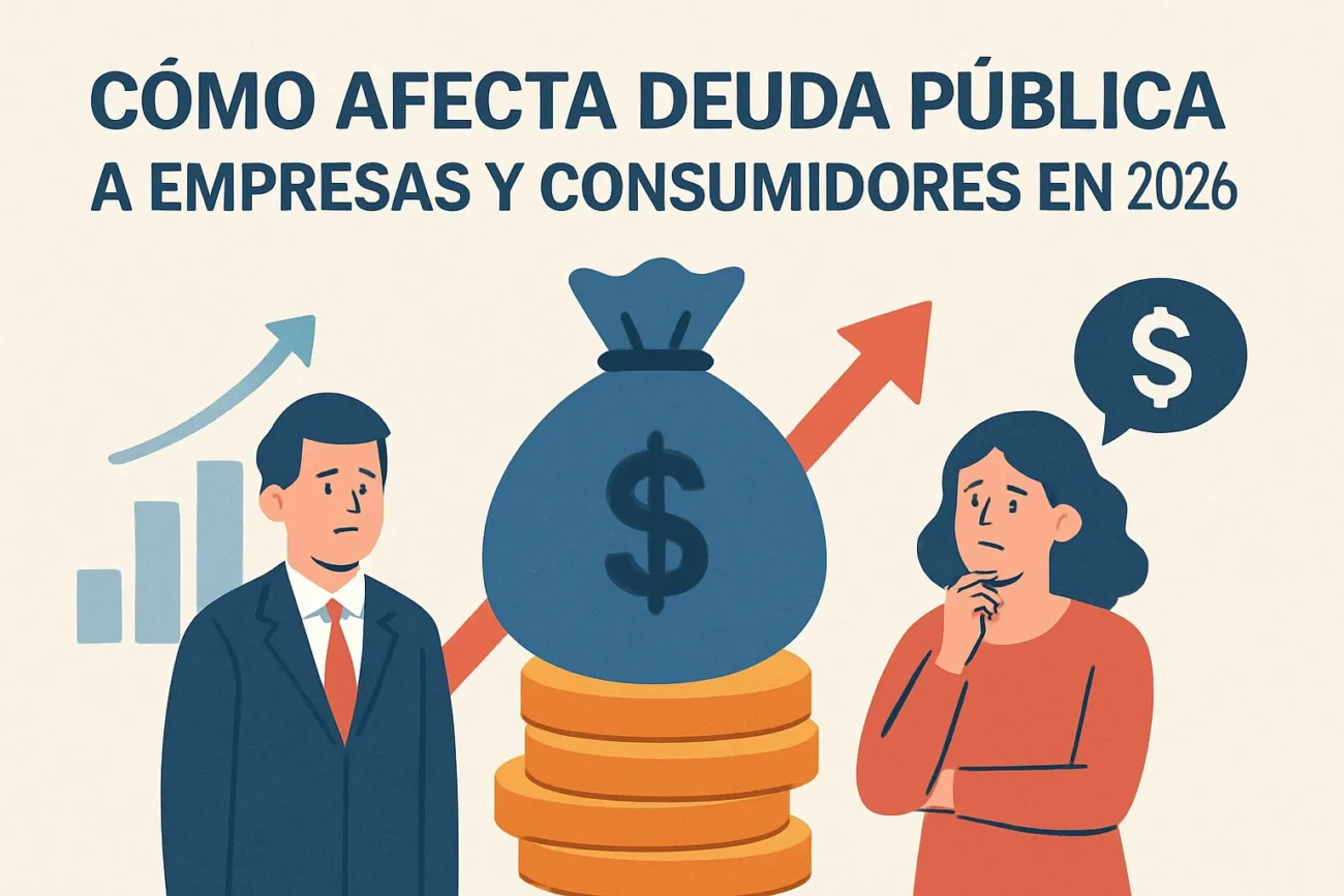 Cómo afecta deuda pública a empresas y consumidores en 2026