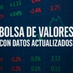 bolsa de valores con datos actualizados